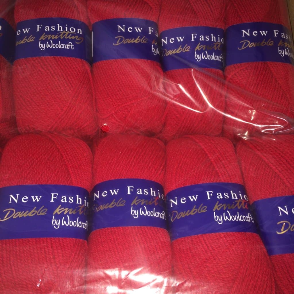 5 x 100g Woolcraft Dk Double Knitting Wool, Yarn (5 x 100g Cardinal 132)