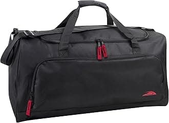 Lightweight Canvas Duffle Bags for Men & Women for Traveling, The Gym, and as Sports Equipment Bag/Organizer (Black 2)
