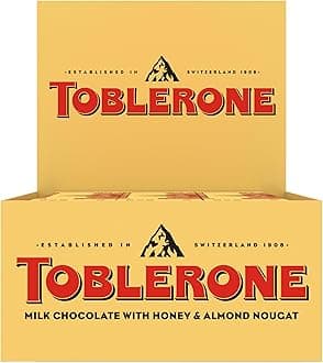 Milk Chocolate Bar with Honey and Almond Nougat, Bulk Chocolate, 12 - 3.52 oz Bars