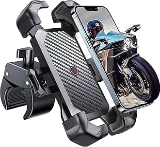 Bike Smartphone Holder JOYROOM 2024 Motorcycle Portable Phone Holder Vibration Absorption Bicycle Motorcycle Stand Mount Smartphone Holder Moped Fixed "One-Touch Auto Lock" Single-Handed Operation