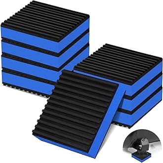 8 Pack Anti Vibration Pads for Washing Machine 3"x3"x7/8", Sound Isolation Vibrating Pad Ribbed Rubber Damping Mat EVA Center for Air Compressors, Conditioner, Treadmill, HVAC Washer Dryer