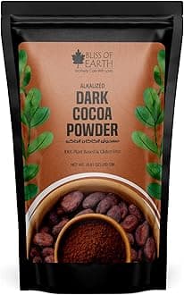 Dark Cocoa Powder 250g, Unsweetened Cocoa Powder for Baking, Alkalized Cacao For Chocolate, Cake, Brownies, Smoothies, & Hot Chocolate