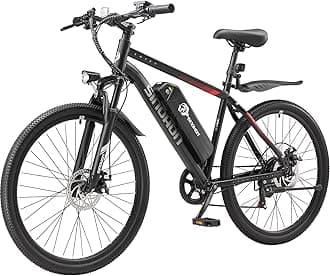 26" Electric E Bike for Adults, E-Bike Commuter – 500W Brushless Motor, 36V 10.4AH Battery, 7-Speed Gear, 20MPH Top Speed, 37+ Miles Long Range – Certified to UL 2849