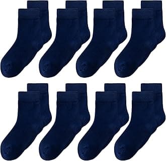 Boys/Girls Seamless Socks Crew Dress Socks Kids White School Cotton Soft Socks