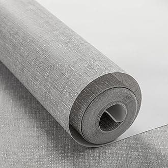 Beswitory Light Grey Fabric Linen Effect Textured Wallpaper Hessian Wallpaper Designed to Look Like Fabric Minimalist Designer Feature Wall Paper for Living Room Bedroom