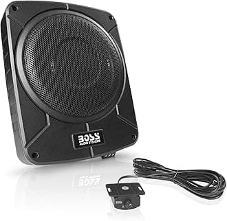 BOSS Audio Systems BAB10 Amplified Car Subwoofer - 1200 Watts Max Power, Low Profile, 10 Inch Subwoofer, Remote Subwoofer Control, Great for Vehicles That Need Bass But Have Limited Space