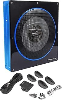 RW10CA 10" 800 Watt Slim Low Profile Active Powered Car Subwoofer Sub, Black