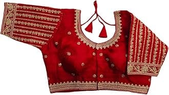Women's Readymade Blouse Embroidery Multi Coding Gold Thread Indian Ethnic Designer Stitched Readymade Saree Half Sleeve Blouse for Women for Saree Lehenga Choli