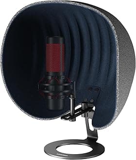 Isolation Shield,Aokeo Professional Microphone Shield,Foldable Adjustable Mic Filter,For Any Condenser Microphone Recording Equipment Studio