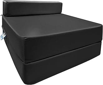 iSTYLE MODE BETTER HOME CHOICE Fold Out Single Z Bed Futon Sofa Chair | Comfortable Fold Out Sofa Mattress | Ergonomically Designed for Guests | Lightweight & Stylish (Black)