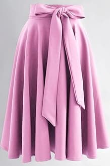 JANAK Creation Women's Knee Length Poly Crepe Skirt