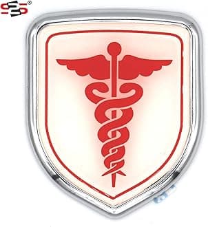 S2S® Stylish 3D Metal Chrome Sticker Emblem Badge Logo | Durable & Stylish Automotive Decoration | For Cars & Bikes (DOCTOR)