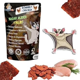Gourmet Chicken Treat for Sugar Glider | Protein Rich | for All Sugar Glider Breed | Crunchy Food Snack (75 Grm)