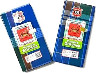 Men's Cotton Stitched Lungi (Multicolor , Free Size) - Pack of 2