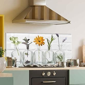 Tempered Glass Kitchen Backsplash, Stove Back Cover, Stove Splashback, Cutting Board, Kitchen Sink Splash Guard, Home Wall Decor (25.5x12'')