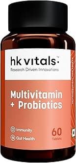 Multivitamin Plus Probiotics (60 Tablets) | For Men and Women | Vitamin C, Vitamin B, Vitamin D, & Zinc, Supports Immunity and Gut Health