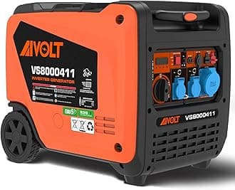 AIVOLT 6000W Petrol Inverter Generator 4 Stroke Portable Generator for Camping, Construction, Jobsites - Pure Sine Wave, Ultra Quiet, Electric Key-322cc Engine, 13.5L Fuel Tank
