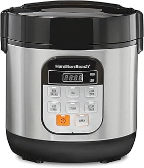 HAMILTON BEACH BRANDS INC 37524 1.5-Liter Stainless Steel Multi Cooker Stainless Steel 1.5 Quarter