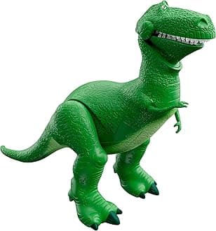 Mattel Disney Pixar Toy Story Toys, Moving & Talking Rex Dinosaur Figure, Roarin’ Laughs, 10.8 Inches Tall with 40 Phrases and Mouth & Arm Motion, Kids Gift (Amazon Exclusive)