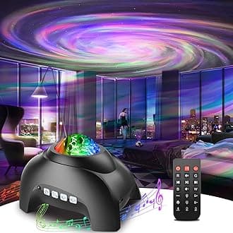 RossettaGalaxy Projector, Star Projector Light for Bedroom, Bluetooth Speaker and 8 White Noise, Night Light for Kids Adults Game Room, Home Theater, Ceiling, Christmas, Room Decor