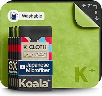 Koala Lifestyle Microfiber Cleaning Cloth | Clean Computer, Electronics, Glasses, TV, Digital Screen, Camera | Dust & Streak Free | Premium Optical Quality | Made in USA | XL 6"x7" Size - 6 Pack, Blue