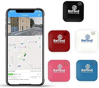 ReFind R1 Smart Tracker. Mini GPS Tag, Live Tracking on Free App Bluetooth 5.0. Key Finder, Tracker For Luggage, Item Finder, Dog & Cat Tracker. Compact For iPhone, Android, Samsung (Blue)