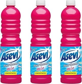 Asevi Floor Cleaner Mio, Concentrated, Intense Scent, 1L Bottles, Pack of 3