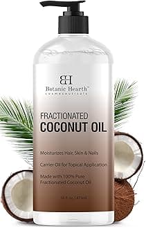 Botanic Hearth Fractionated Coconut Oil For skin 16 fl oz | Liquid Carrier Oil for Diluting Essential Oils - Skin, Lip, Body & Hair Oil Moisturize