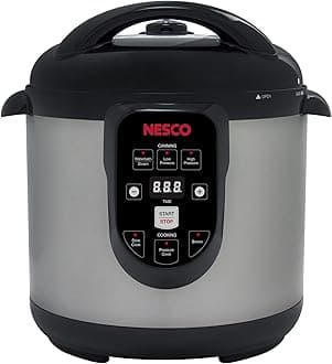 Nesco NPC-9 Smart Electric Pressure Cooker and Canner, Stainless Steel, 9.5 Qt