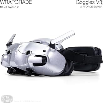 WRAPGRADE Skin Stickers Compatible with DJI Goggles 3 (Airforce Silver)