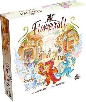 LUCKY DUCK GAMES - Flamecraft | Board Game | English Version | Strategy Game | Dragon Fantasy Game | Family Fun for Kids and Adults | Ages 10+ | 1-5 Players | 60 Minutes |