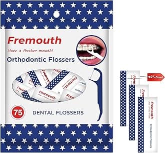 Individually Wrapped Orthodontic Flossers for Braces - Ortho Dental Floss Picks, 75 Count (Pack of 1)