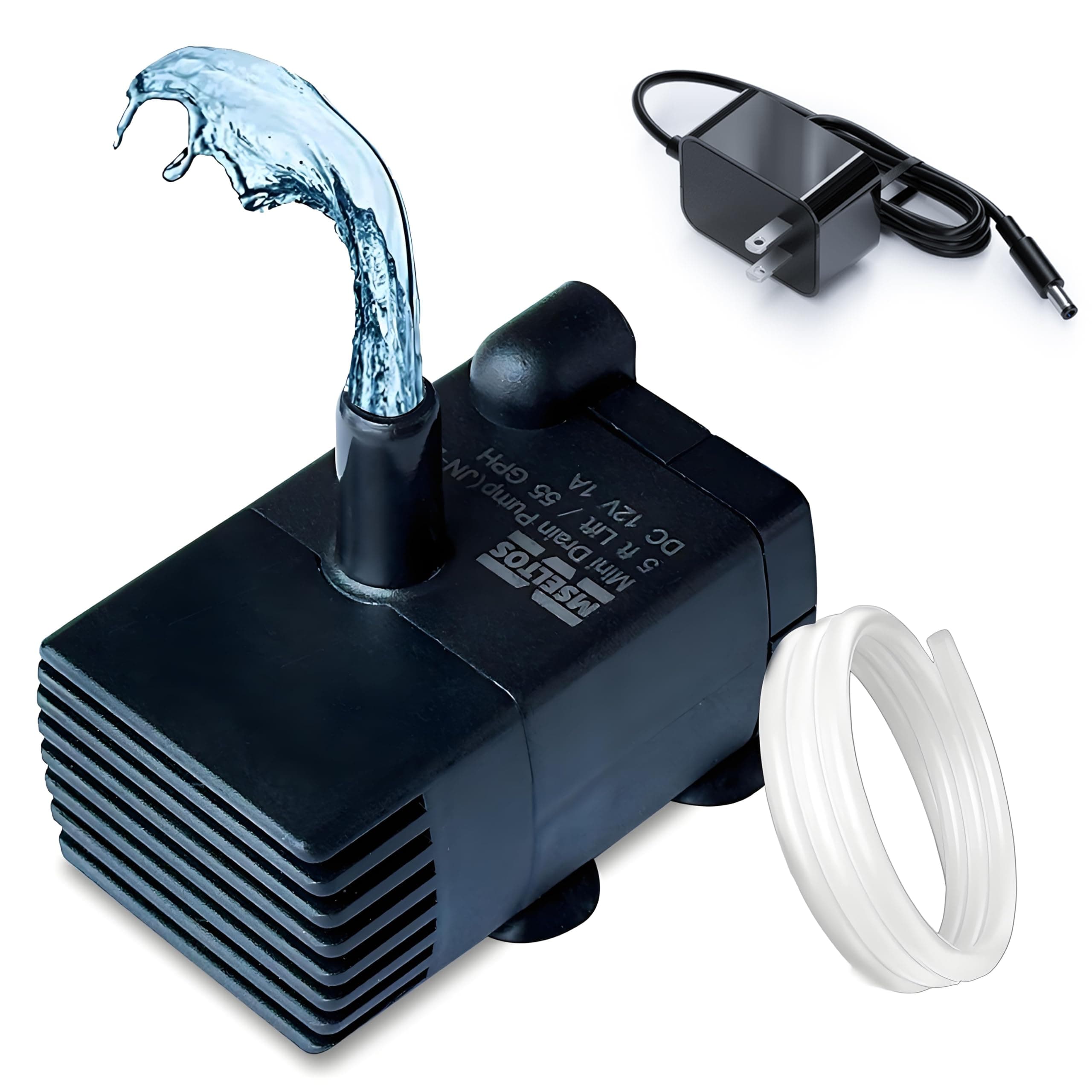 Automatic Small Sump Pump with Water Sensor, 5 FT Lift 55 GPH 115V/230V Mini Condensate Pump with Float Switch, Water Removal for Dehumidifier, Air Conditioner, Ice Maker, Basement, Auto On Off