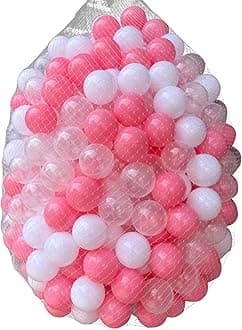 Kids Ball Pit Balls 200 Count, 2.2inch Children Crush Proproof Plastic Balls for Ball Pit with 3 Bright Colors, Safe and Non-Toxic, BPA Free, Baby Toddler Pit Balls with Storage Net Bag