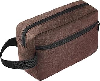 Travel Toiletry bag Toiletry bag for women men Hanging Cosmetic bag Travel accessories for Women Men (Brown)