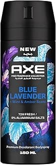 Fine Fragrance Premium Deodorant Body Spray, Blue Lavender, Mint and Amber Scent, 72H Fresh, Aluminium Free, 150ml