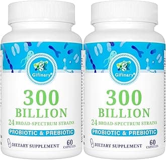 Probiotics for Women & Men - 300 Billion CFU, 24 Strains Probiotics + 15 Organic Herbs Prebiotics for Digestive, Gut Health, Immune, Constipation, Diarrhea & Whole-Body Health - 4 Months Supply