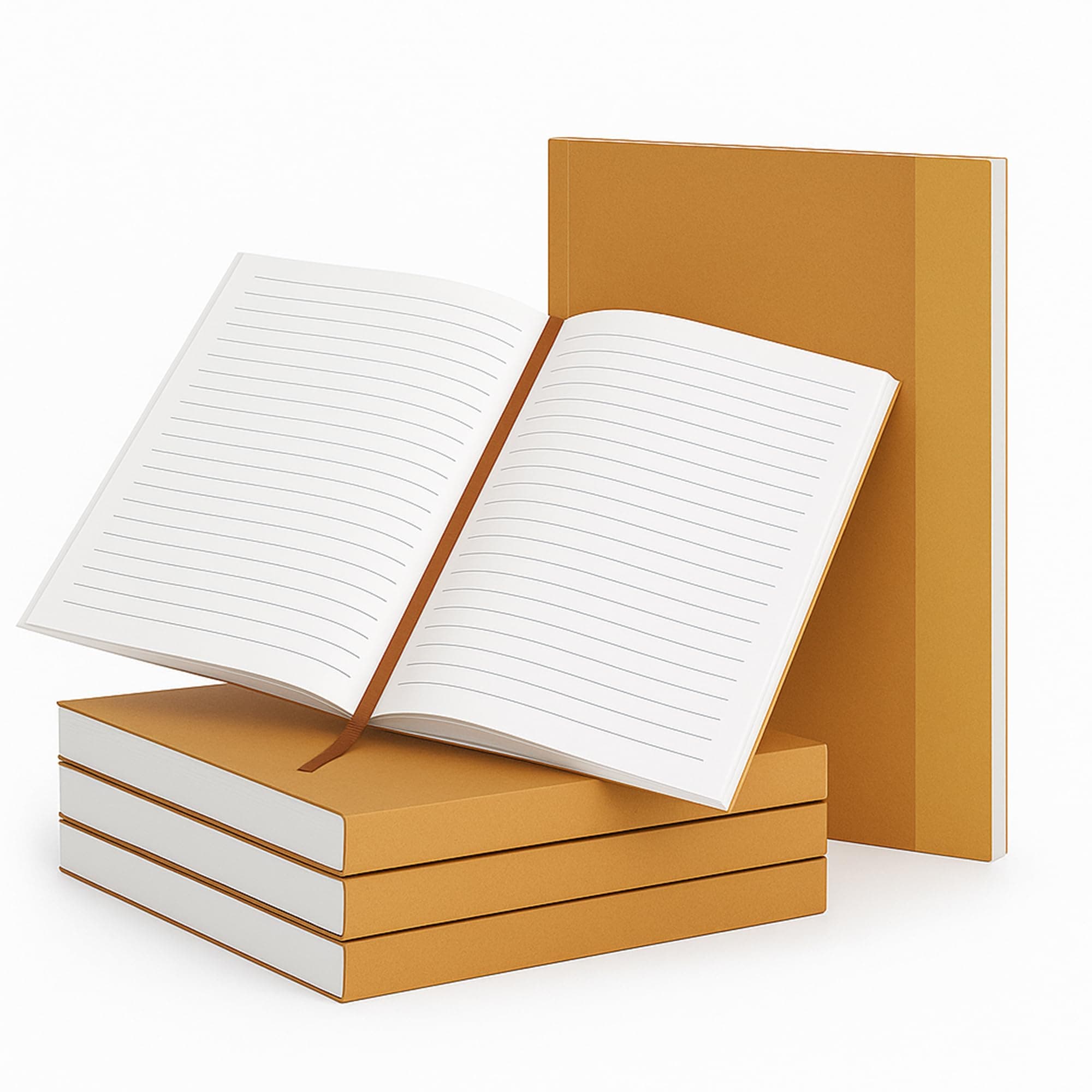 A5 Refill Paper Lined, 320 Pages – A5 Paper Inserts (8.3x5.9 in) for Refillable Leather Notebooks – 70gsm Smooth Writing Journal Refill Page with Bookmark