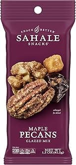 Sahale Snacks Maple Pecans Glazed Mix, 1.5 Oz Grab & Go Bags (18 Packs) Dry-Roasted, Deluxe Mixed Nuts with Cherries, Apples, Maple, and Cinnamon - Non-GMO, Kosher, and Certified Gluten-Free Snacks