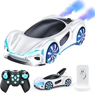 - Remote Control Car,RC Cars Boys Toys for 4 5 6 7 8 9 10 11 12 Year Old 2.4GHz 360° Rotate RC Cars with Cool Lights, Music & Spray Effects Cool Birthday for Kids & Boys 4-12