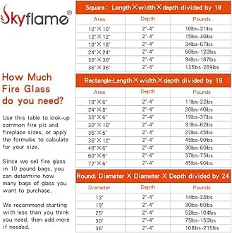 Skyflame 10-Pound Fire Glass for Fireplace Fire Pit and Landscaping, Pacific Blue Reflective, 1/2-Inch