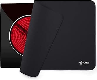 FLASLDSmall 12×20.5 inch Stove Top Covers, Fireproof and Waterproof Electric Stove Cover Mat, Glass Top Stove Cover - Ceramic Glass Cooktop Protector - Flat Top Oven Cover, Black