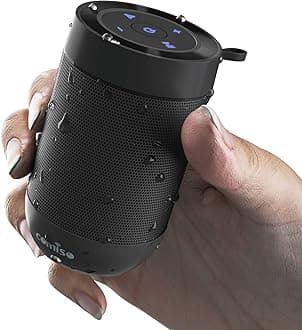 COMISO Portable Bluetooth Speaker, Bluetooth Wireless Mini Pocket Speaker, 360 HD Surround Sound & Rich Stereo Bass, 12H Playtime, IPX5 Waterproof for Travel, Outdoor, Home and Party (Black)