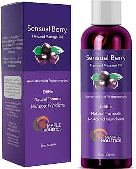 Sensual Edible Massage Oil Natural Aphrodisiac Aromatherapy for Relaxation and Tranquility with Jojoba Sweet Almond and Calming Lavender Therapeutic Erotic Deep Tissue Body Oil Vitamin E Moisturizer
