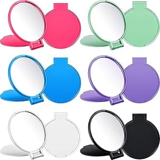 Jetec 40 Pieces Compact Mirrors Bulk Gifts Mini Vintage Pocket Mirrors for Purse Small Portable Folding Round Makeup Stuffs for Travel Daily Use Party Favors Women (Classic Colors Set)