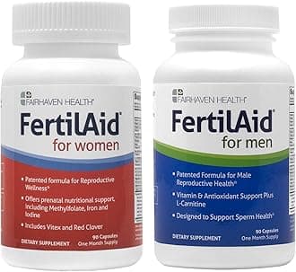 Fertilaid for Men and Women Combo, Male and Female Fertility Supplements, Vitamins and Fertility Targeted Nutrients to Support Cycle Regularity in Women and Count and Motility in Men, 1 Month Supply