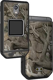 Case for CAT S22 Flip Phone, [Outdoor Camouflage] Slim Hard Shell Protector Cover - Bush Camo Design