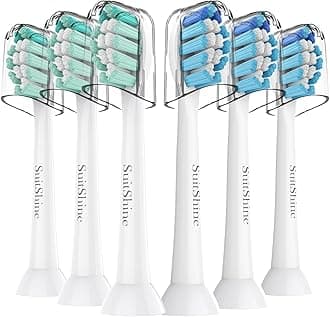 Replacement Toothbrush Heads for Philips Sonicare Replacement Heads, Compatible with Phillips Sonicare Snap-on Electric Tooth Brushes, 6 Pack