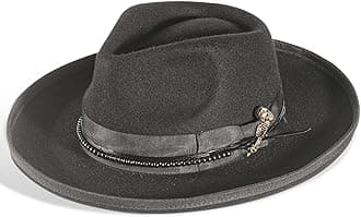 Vintage Mens Fedora Firm Wool Women Felt Panama Hat Classic Rancher Hats Wide Brim