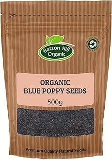 Organic Blue Poppy Seeds 500g by Hatton Hill Organic | Nutty & Versatile Baking Ingredient